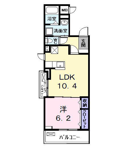 M.Y トヨクニ(1LDK/2階)の間取り写真