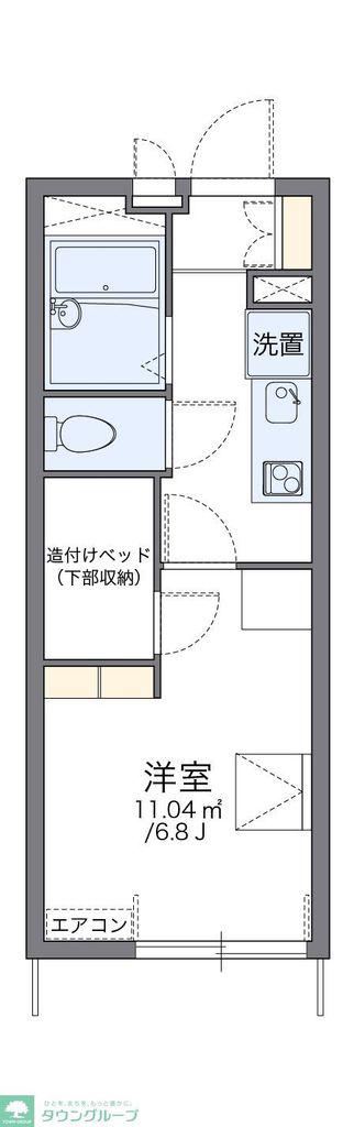 レオパレスCHACO(1K/1階)の間取り写真