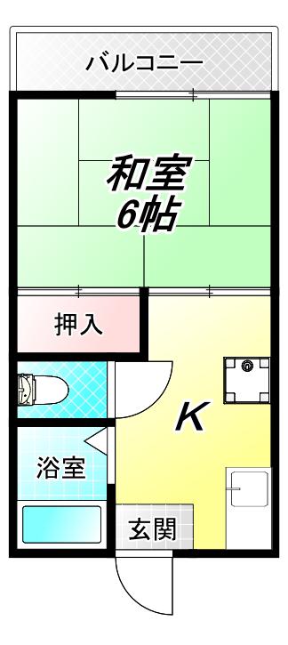 メゾン金岡(1K/1階)の間取り写真