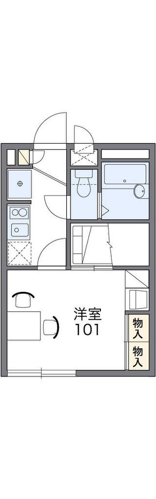 レオパレスラピスC(1K/2階)の間取り写真