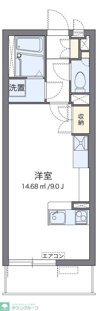 ミランダセレッソサード(ワンルーム/2階)の間取り写真