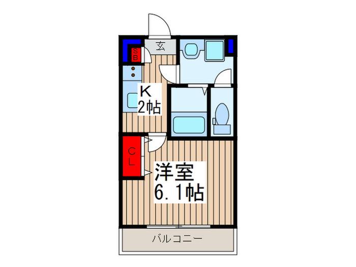 リブリ・KAWAGUCHI(1K/3階)の間取り写真