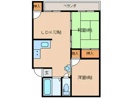 有明シーサイドマンションB棟(2LDK/3階)の間取り写真