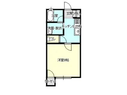 カサアルベッツ(1K/2階)の間取り写真