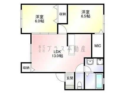 ファミリーヒルズ星ヶ丘 I(2LDK/2階)の間取り写真