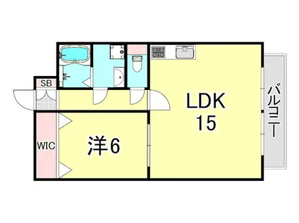 イマキタハイツ18(1LDK/2階)の間取り写真