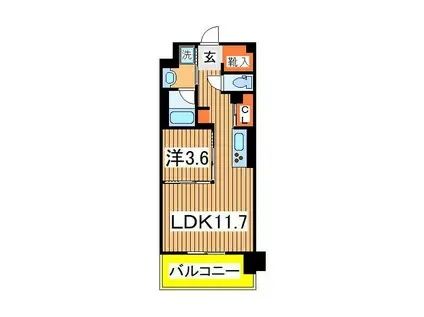 ART RESIDENCE IN OOTAKA-NO-MORI C棟(1LDK/3階)の間取り写真