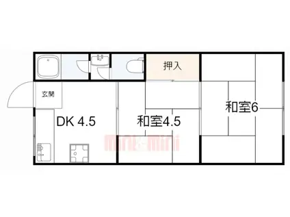 日興マンション(2DK/2階)の間取り写真