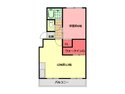 高橋マンション(1LDK/4階)の間取り写真