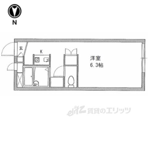 レオパレス大陽参番館(1K/2階)の間取り写真