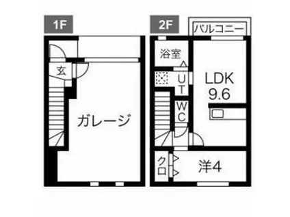 シャトレー(1LDK/1階)の間取り写真