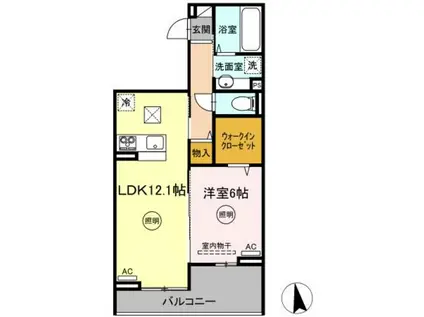 NAGOMI 10(1LDK/1階)の間取り写真