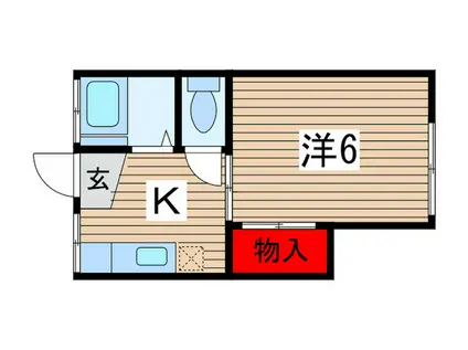 田中アパート(1K/2階)の間取り写真