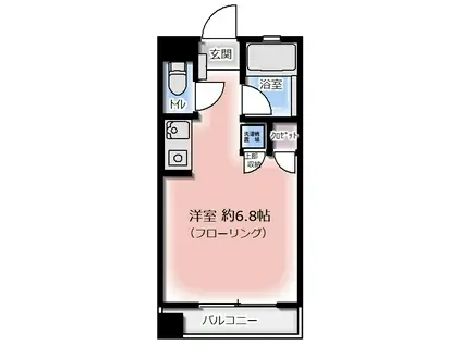 HILL HOUSE(ワンルーム/2階)の間取り写真