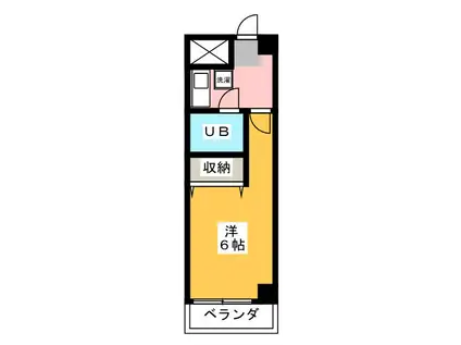 平岡マンション(1K/3階)の間取り写真