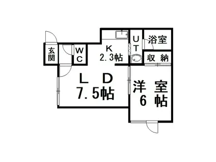 メイプルハイツ(1LDK/1階)の間取り写真