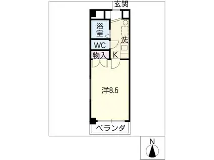LIFE STAGE 四谷(1K/3階)の間取り写真