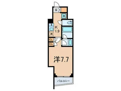 プライムメゾン大塚(1K/2階)の間取り写真