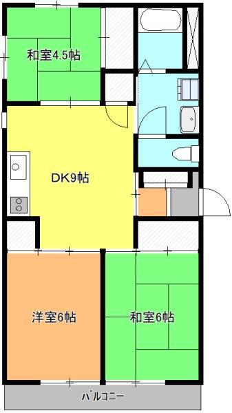 メゾンコスモス(3DK/2階)の間取り写真