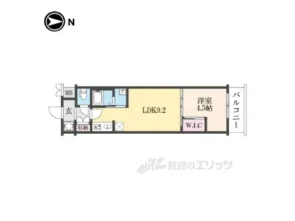スワンズ京都東寺ガーデン(1LDK/5階)の間取り写真