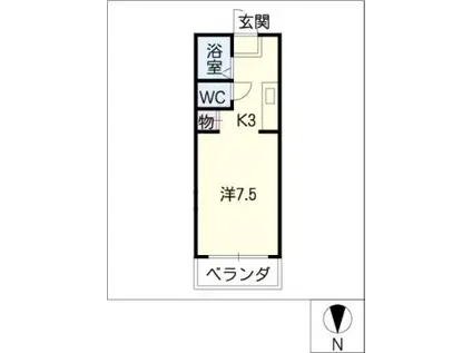 プリンセスマンション(1K/4階)の間取り写真