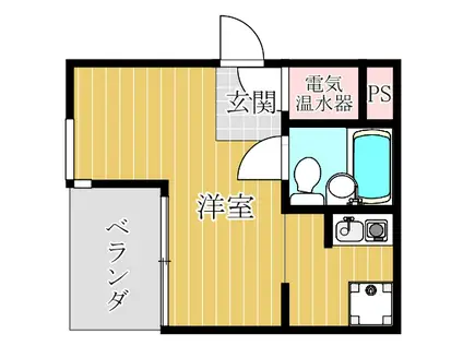 朝日プラザ高津II(ワンルーム/4階)の間取り写真
