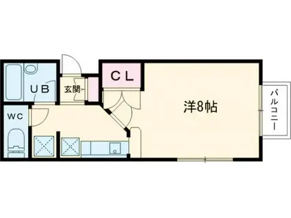 エクセレント南吉成伍番館(1K/2階)の間取り写真