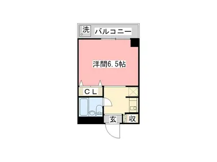 松原マンション(1K/5階)の間取り写真