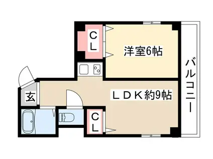 寿秀ハウス(1LDK/2階)の間取り写真