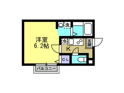 レガーロ大和田(1K/2階)の間取り写真