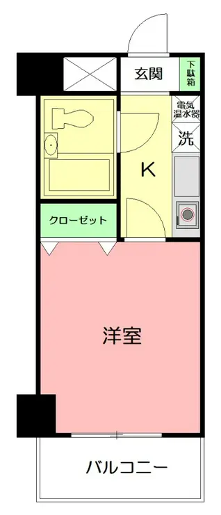 クリオ愛甲石田壱番館 5階階 間取り