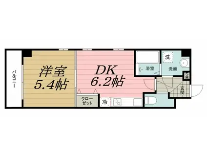 PROVENCEHILLS新宿(1DK/3階)の間取り写真