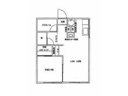 サクラコーポ(1LDK/2階)の間取り写真