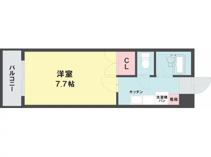 メイン桜山(1K/3階)の間取り写真