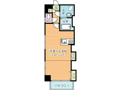 ベーシックビル(ワンルーム/8階)の間取り写真