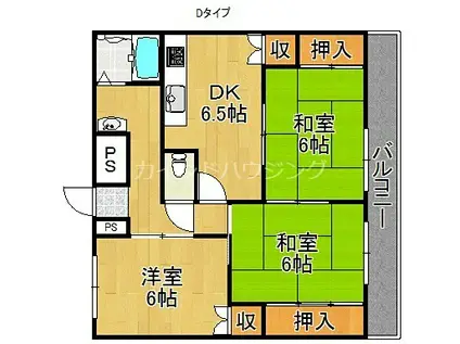 エストレラ・ボアール7(3DK/6階)の間取り写真