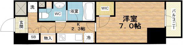 エスリードコート堺筋本町(1K/5階)の間取り写真