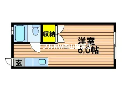 佐藤コーポ(ワンルーム/2階)の間取り写真