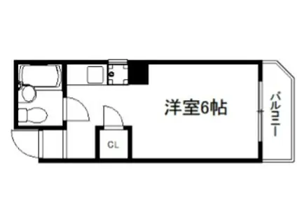 グランハイム下鴨(1K/3階)の間取り写真