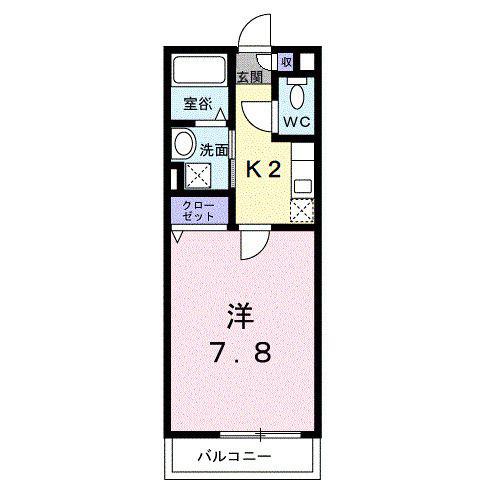 アザレア伊万里I(1K/1階)の間取り写真