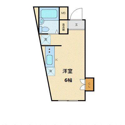 昇龍ビル(ワンルーム/4階)の間取り写真