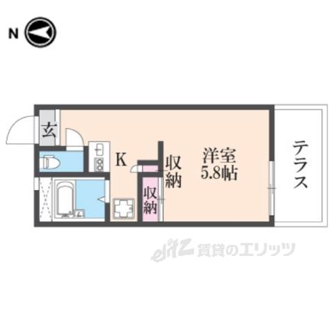 レオパレスMARUYA(1K/3階)の間取り写真