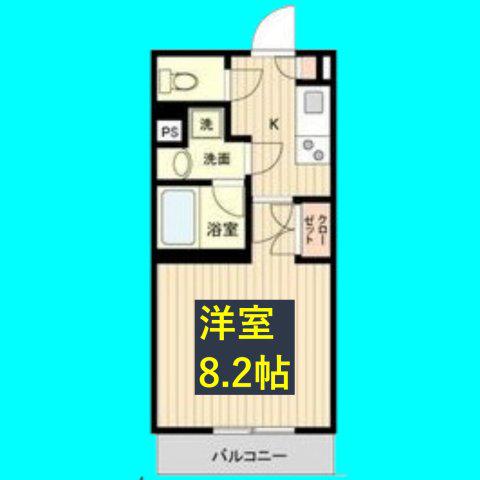タウンライフ覚王山(1K/2階)の間取り写真