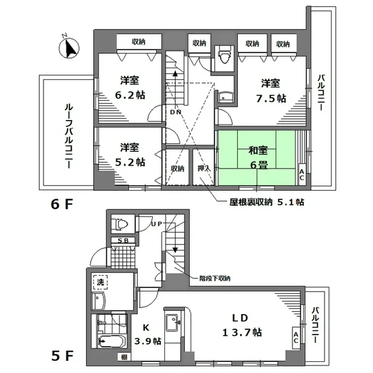 アヌシー永福 5階階 間取り