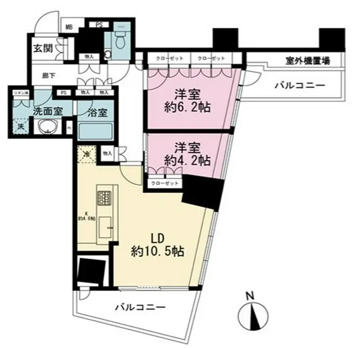 ザ・パークハウス西麻布レジデンス 7階階 間取り