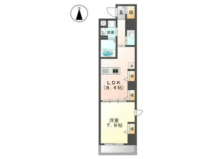 MEIEKI ST(1LDK/1階)の間取り写真