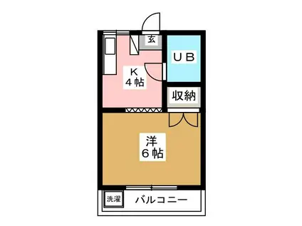 マイ赤塚(ワンルーム/2階)の間取り写真