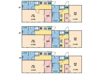 成田市幸町アパート(1K/2階)の間取り写真