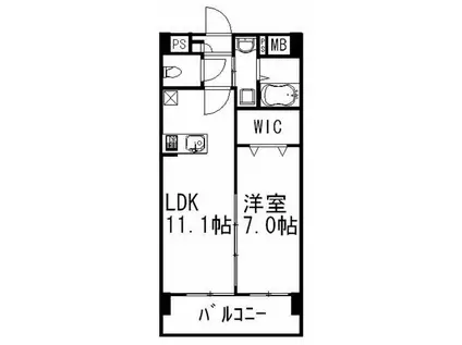 プライムアーバン千駄木(1LDK/5階)の間取り写真