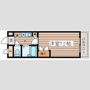 仙台旭ヶ丘ハウス(1K/3階)の間取り写真